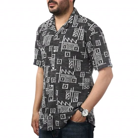 پیراهن آستین کوتاه کنفی مردانه تن کوک مدل 1111113