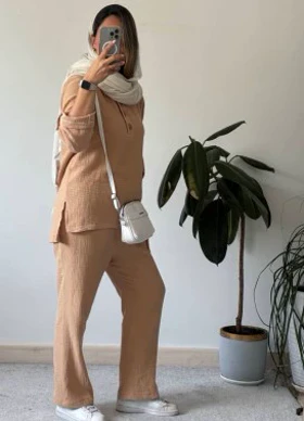 ست مانتو شلوار دبل فیس