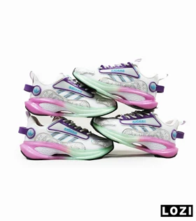 کفش کتانی زنانه سفید بنفش ADIDAS BONCE