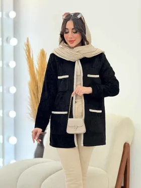پالتو مخمل نوار دوزی