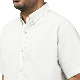 پیراهن آستین کوتاه لینن مردانه مدل 6215948