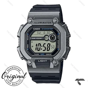 ساعت کاسیو مردانه W-737H-1A2V اصل دودی مشکی Casio-11951-G