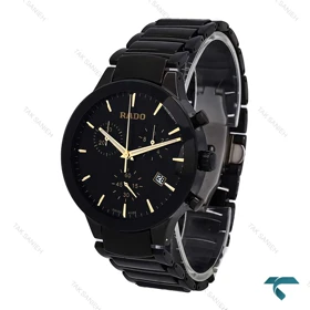 ساعت مردانه رادو CENTRIX کرنوگراف مشکی عقربه طلایی Rado-6935-G
