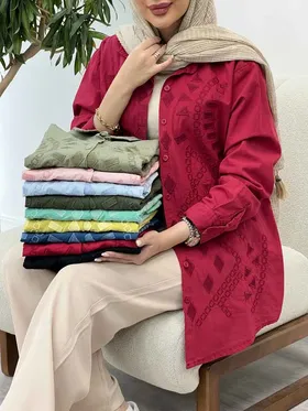 مانتو لینن گلدوزی مهرانا