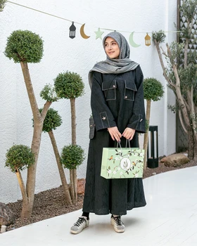مانتو بلند ژاکارد