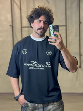 تیشرت مردانه یقه گرد گلدوزی members