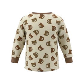 ست سویشرت آستین بلند و شلوار پسرانه مدل خرس کوچولو PJ1386