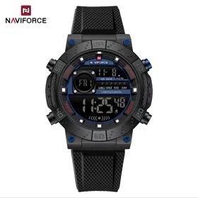 ساعت مچی مردانه نیوی فورس NF9241 مشکی با صفحه آبی مدل m-10426