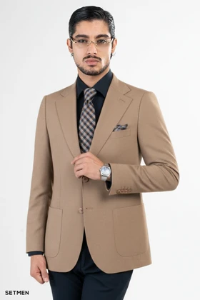 کت تک مردانه دو دکمه ساهارا