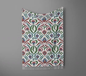 شال مبل ریش دار sofa shawl 51