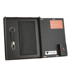 ست هدیه مردانه چرم یلسان مدل پارلا کد KIYA-GS-072