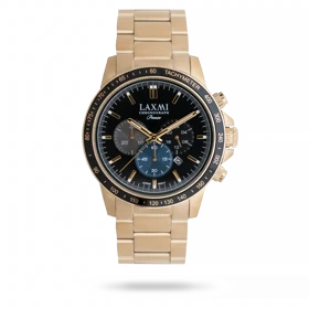 ساعت مچی مردانه لاکسمی بند استیل طلایی کد Laxmi 8181/2