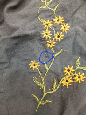 شومیز مانتویی لینن گلی ( دارای ایراد جزئی )