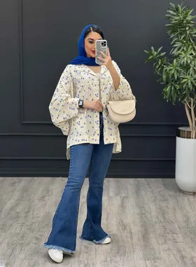 مانتو لینن طرح کاج