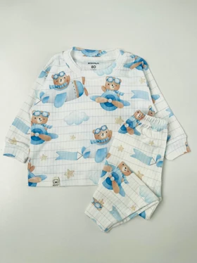 لباس راحتی طرح خلبان مناسب 1 تا 8 سال