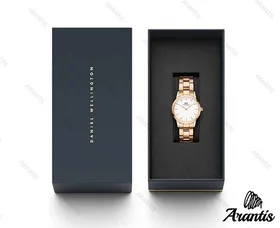 ساعت دنیل ویلینگتون زنانه رزگلد مدل w-1543
