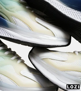 کفش کتانی مردانه سفید آبی سبز ADIDAS Customize Run