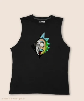 تاپ مردانه و زنانه طرح ریک اند مورتی و انیشتین