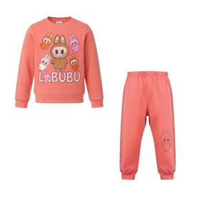 ست سویشرت و شلوار راحتی دخترانه مدل لبوبو PJ1382