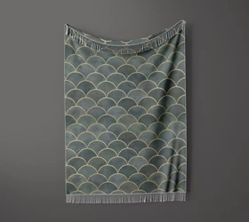 شال مبل ریش دار sofa shawl 89