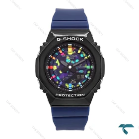 ساعت جیشاک GM-S2100 زنانه سرمه ای مشکی صفحه آبرنگ G-shock-6389-L