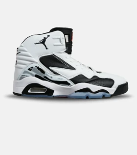 کفش کتانی ساق‌دار مردانه سفید مشکی Nike air jordan 6