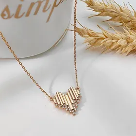 گردنبند قلبی شیاردار ژوپینگ کد 573