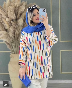 تونیک مانتویی رنگین کمون
