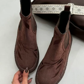 نیم بوت گلدوزی زیره برفی روژکا 4204