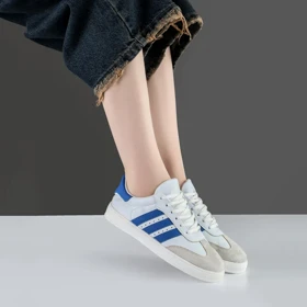 کفش و کتانی زنانه و دخترانه مدل آدیداس سامبا ADIDAS_SAMBA رنگ سفید آبی کد A310