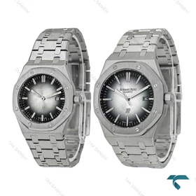 ساعت ست ای پی AP استیل صفحه طوسی مشکی AP-7521-S