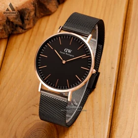 ساعت دنیل ولینگتون بند حصیری مشکی Daniel Wellington 00117HRB