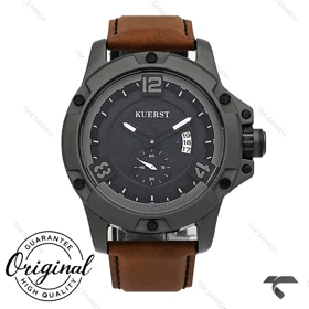 ساعت مردانه Kuerst بند چرم قهوه ای تقویم دار Kuerst-10449-G