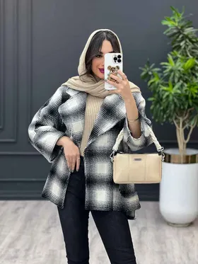 پالتو چهارخونه تک دکمه