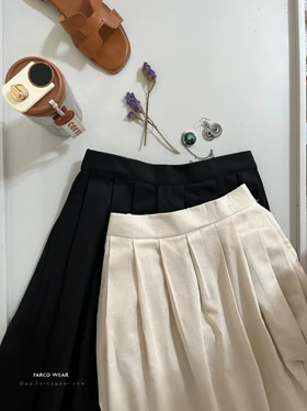 دامن لینن بلند تابستانه خنک و سبک - مدل ماریا کد 087