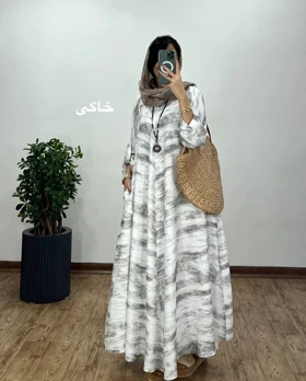 پیراهن مانتویی بلند سوپر کلوش فریال 1