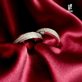 حلقه ست نقره زنانه ومردانه کدhsn1060