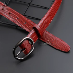 کمربند زنانه چرمی Leather Belt BL36 (قرمز)