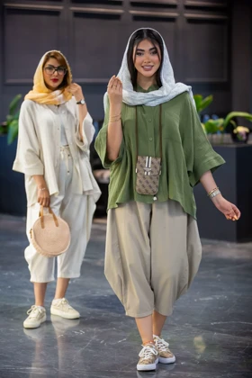 مانتو موسلین پیراهنی