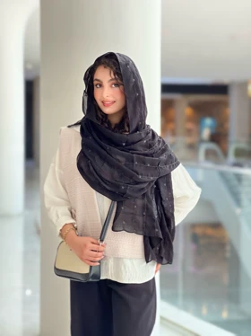 شال مشکی مارال کد 1382