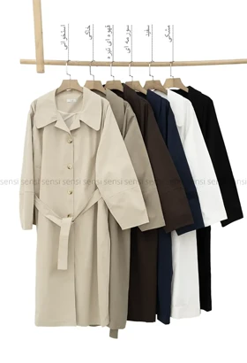 بارانی جلو دکمه آستر دار کد1004809