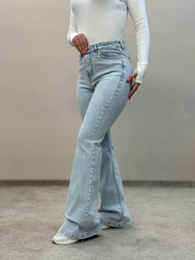 شلوار جین (بوتکات)دمپا یخی اسیدشور9484