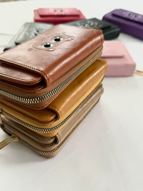 کیف پول و جاکارتی طرح گربه