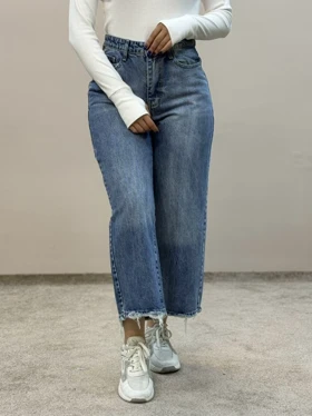 شلوار واید بگ جین آبی تینت بروسو