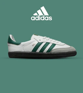 کفش کتانی مردانه و زنانه سامبا سفید سبز ADIDAS Samba مدل 7261