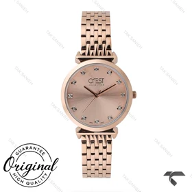 ساعت کرست زنانه 6294-2 صفحه رزگلد بند رزگلد Crest-11140-L