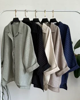 شومیز مانتویی لینن تانیا