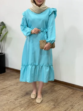 پیراهن مانتویی بلند مهین