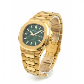 ساعت زنانه پتک فیلیپ طلایی صفحه سبز