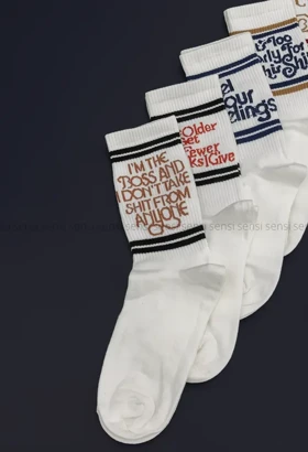 جوراب انگلیسی ساق‌دار پنبه کد1004997